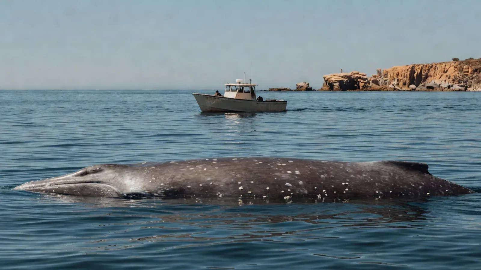 Aerial view of humpback whales and dolphins in Hawaiian waters on Maui whale watching tours
